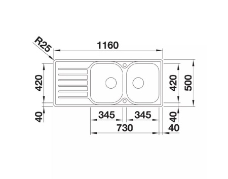 Zlewozmywak Blanco Lantos 8 S-IF Compact stal szczotkowana zlew dwukomorowy odwracalny montowany na równi z blatem korek automatyczny czysta forma w atrakcyjnej cenie