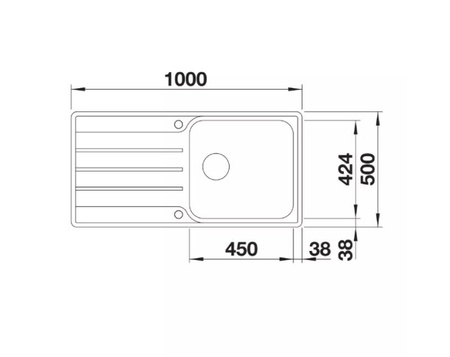 Zlewozmywak Blanco Lemis XL 6 S-IF stal szczotkowana zlew jednokomorowy montowany na równi z blatem odwracalny korek automatyczny modny prosty wygląd