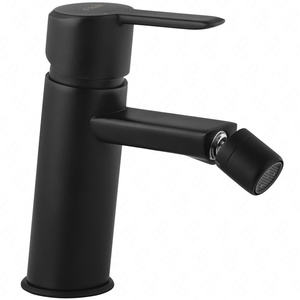 Bateria bidetowa Deante Arnika czarna modny design bateria z ruchomą końcówką wylewki korpus wykonany z mosiądzu