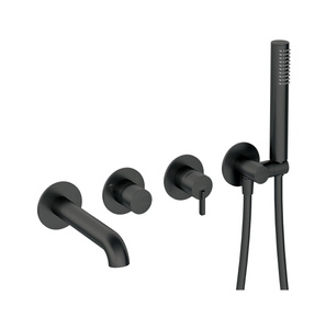 Bateria wannowa 4-otworowa podtynkowa Deante Silia czarna innowacyjna wytrzymała i łatwa w czyszczeniu powłoka Nero