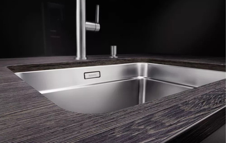 Zlewozmywak Blanco Etagon 500-U stal polerowana zlew podwieszany jednokomorowy z odpływem InFino stabilne stalowe szyny