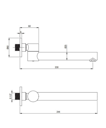 Wylewka wannowa składana 244mm Deante Cascada złota okrągła uniwersalność oszczędzająca miejsce