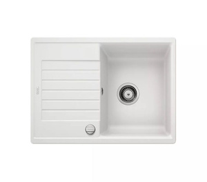 Zlewozmywak Blanco ZIA 45 S Compact Silgranit biały zlew wpuszczany w blat jednokomorowy odwracalny korek automatyczny komfort i jakość w atrakcyjnej formie