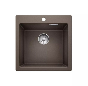 Zlewozmywak Blanco Pleon 5 Silgranit kawowy zlew wpuszczany w blat jednokomorowy z odpływem InFino o ponadczasowym eleganckim kształcie