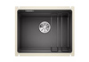 Zlewozmywak Blanco Etagon 500-U Ceramika PuraPlus bazaltowy zlew podwieszany jednokomorowy odpływ InFino szyny ze stali szlachetnej