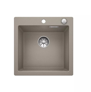 Zlewozmywak Blanco Pleon 5 Silgranit tartufo zlew wpuszczany w blat jednokomorowy z odpływem InFino korek automatyczny o ponadczasowym eleganckim kształcie