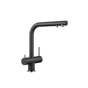 Bateria kuchenna Blanco Fontas-S II Silgranit-Look antracyt funkcjonalna bateria z wyciąganą wylewką i podłączeniem do filtra wody