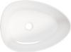 Umywalka nablatowa ceramiczna Deante Alpinia biała asymetryczna umywalka wykonana z wytrzymałej ceramiki powłoka antybakteryjna