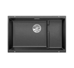 Zlewozmywak Blanco Subline 700-U Level Silgranit antracyt zlew podwieszany jednokomorowy z odpływem InFino o niezwykłym designie podwieszanej komory