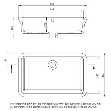 Umywalka podblatowa ceramiczna Deante Temisto biała umywalka wykonana z wysokiej jakości ceramiki pokrytej powłoką antybakteryjną