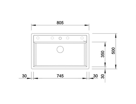 Zlewozmywak Blanco Dalago 8-F Silgranit antracyt zlew wpuszczany na równi z blatem jednokomorowy korek automatyczny prosty kształt i duża pojemność