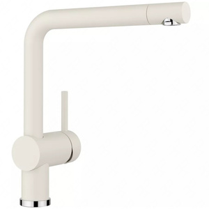 Bateria kuchenna Blanco Linus Silgranit-Look beżowa elegancka nowoczesna bateria stojąca do zlewu duży zakres obrotu wylewki