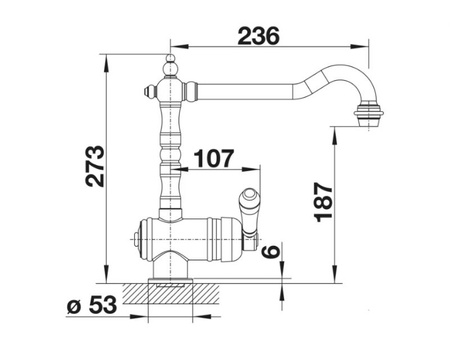 Bateria kuchenna Blanco Tradon satin gold bateria kuchenna o tradycyjnym wyglądzie