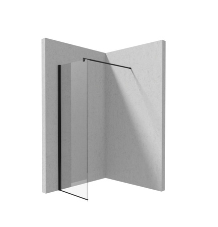 Ścianka prysznicowa prysznicowa/walk-in systemu Deante Kerria Plus 70 cm czarna przesuwna ścianka prysznicowa z powłoką hydrofobową system modułowy