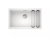 Zlewozmywak Blanco Etagon 700-U Silgranit biały zlew podwieszany jednokomorowy z odpływem InFino szyny ze stali szlachetnej