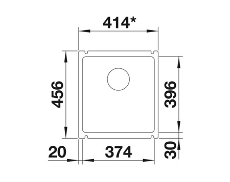 Zlewozmywak Blanco Subline 375-U Ceramika biały połysk zlew podwieszany jednokomorowy maksymalna wielkość komory