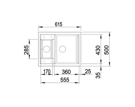 Zlewozmywak Blanco Metra 6 Silgranit czarny zlew wpuszczany w blat 1,5-komorowy odwracalny korek automatyczny nowy prosty kształt