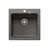 Zlewozmywak Blanco Naya 5 Silgranit wulkaniczny szary zlew wpuszczany w blat jednokomorowy prosty kształt pasuje do każdej aranżacji kuchni