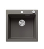 Zlewozmywak Blanco Pleon 5 Silgranit wulkaniczny szary zlew wpuszczany w blat jednokomorowy z odpływem InFino korek automatyczny o ponadczasowym eleganckim kształcie
