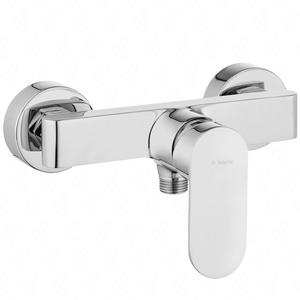 Bateria prysznicowa ścienna Deante Alpinia chromowana bateria wyposażona w zawory zwrotne wytrzymała i łatwa w czyszczeniu powłoka