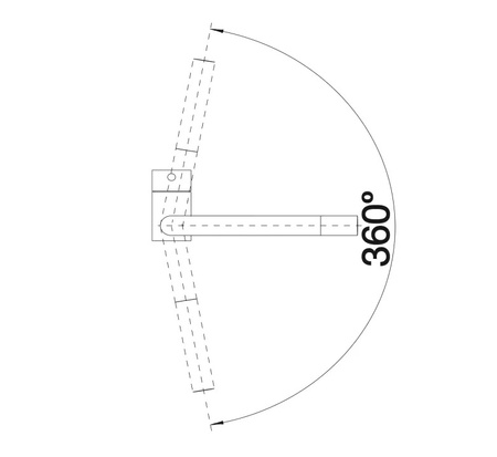 Bateria kuchenna Blanco Linus stalowa nowoczesna bateria do zlewu minimalistyczny design duży zakres obrotu wylewki