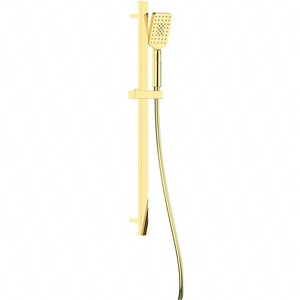 Zestaw prysznicowy Deante Alpinia złoty z drążkiem i słuchawką z systemem Anti-calc zestaw do baterii wannowej lub prysznicowej