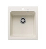 Zlewozmywak Blanco Naya 45 S Silgranit delikatny biały zlew wpuszczany w blat jednokomorowy prosty kształt pasuje do każdej aranżacji kuchni