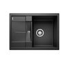 Zlewozmywak Blanco Metra 45 S Compact Silgranit czarny zlew wpuszczany w blat jednokomorowy odwracalny o nowoczesnym prostym wzornictwie
