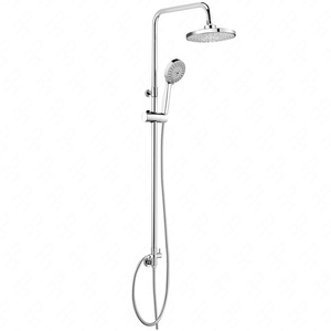 Deszczownica 3-funkcyjna Deante Corio chromowana z drążkiem słuchawka z systemem Anti-calc zestaw do baterii wannowej lub prysznicowej