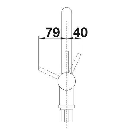 Bateria kuchenna Blanco Linus-F chromowana minimalistyczne wzornictwo elegancka bateria przystosowana do montażu przy oknie