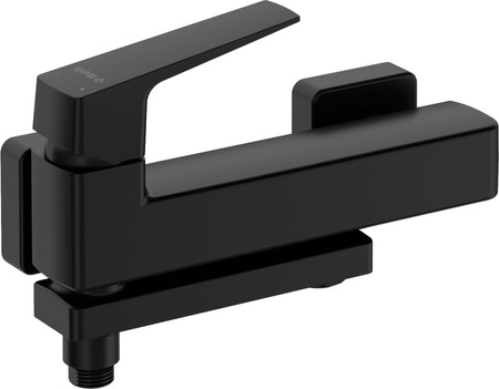 Bateria wannowa ścienna ze składaną wylewką Deante Blur czarna innowacyjna wytrzymała i łatwa w czyszczeniu powłoka Nero