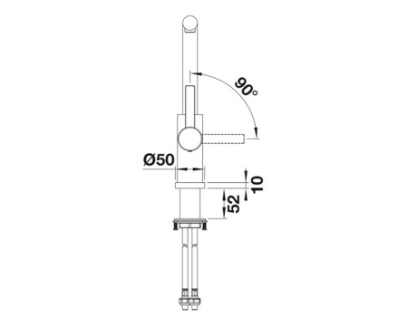 Bateria kuchenna Blanco Lanora-F stal szczotkowana przystosowana do montażu przy oknie