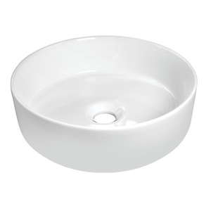 Umywalka nablatowa ceramiczna Deante Silia biała okrągła umywalka wykonana z wytrzymałej ceramiki powłoka antybakteryjna