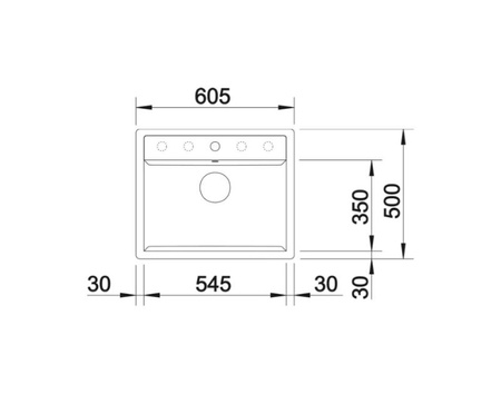 Zlewozmywak Blanco Dalago 6-F Silgranit antracyt zlew wpuszczany na równi z blatem jednokomorowy korek automatyczny prosty kształt i duża pojemność