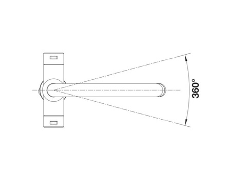 Bateria kuchenna Blanco Jandora stal szczotkowana proste wzornictwo pasujące do nowoczesnych kuchni