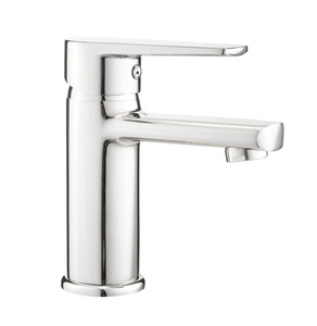 Bateria umywalkowa Deante Tubo chrom aerator typu honeycomb klasyka do każdej łazienki