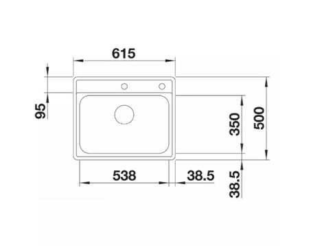 Zlewozmywak Blanco Lemis 6-IF stal szczotkowana zlew jednokomorowy montowany na równi z blatem o prostym kształcie i modnym wyglądzie