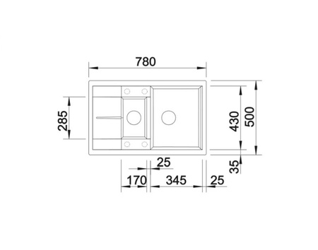 Zlewozmywak Blanco Metra 6 S Compact Silgranit delikatny biały zlew wpuszczany w blat 1,5-komorowy odwracalny korek automatyczny nowy prosty kształt