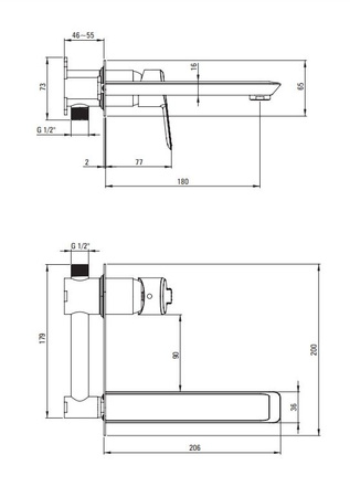 Bateria umywalkowa podtynkowa Deante Arnika chrom nowoczesny design i funkcjonalność
