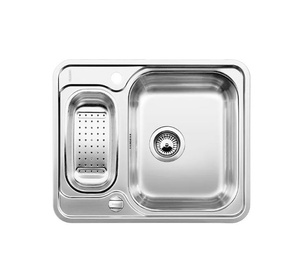 Zlewozmywak Blanco Lantos 6-IF stal szczotkowana zlew 1,5-komorowy odwracalny montowany na równi z blatem korek automatyczny prosta forma