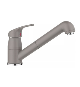 Bateria kuchenna Blanco Daras-S Silgranit-Look wulkaniczny szary z wyciąganą wylewką ponadczasowa klasyczna bateria kuchenna