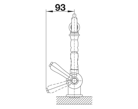Bateria kuchenna Blanco Tradon satin gold bateria kuchenna o tradycyjnym wyglądzie