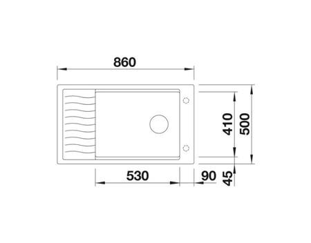 Zlewozmywak Blanco Elon XL 8 S Silgranit antracyt zlew wpuszczany w blat jednokomorowy z odpływem InFino odwracalny korek automatyczny kratka ociekowa przestronne rozwiązanie do niewielkich kuchni