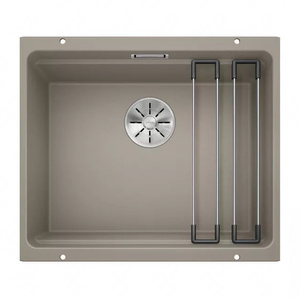 Zlewozmywak Blanco Etagon 500-U Silgranit tartufo zlew podwieszany jednokomorowy z odpływem InFino i szynami ze stali szlachetnej