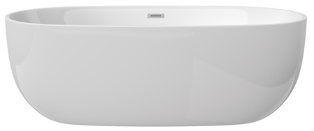 Wanna wolnostojąca owalna Deante Alpinia 170 cm biała wykonanie z trwałego materiału akrylowego syfon z korkiem click-clack