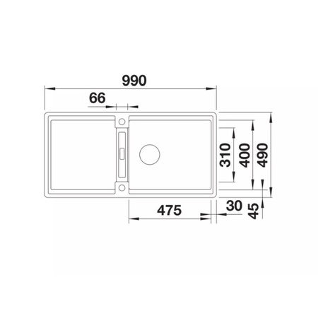 Zlewozmywak Blanco Adira XL 6 S-F Silgranit antracyt zlew wpuszczany w blat jednokomorowy z odpływem InFino odwracalny korek automatyczny mata stalowa składana