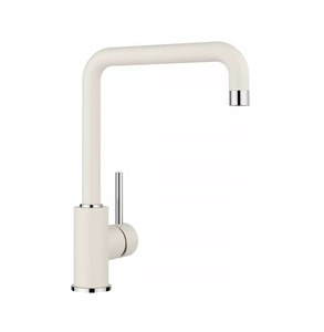 Bateria kuchenna Blanco Mili Silgranit-Look delikatny biały bateria elegancki design minimalistyczne wykończenie