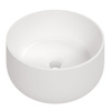Umywalka nablatowa ceramiczna Deante Arnika biała okrągła umywalka wykonana z wytrzymałej ceramiki powłoka antybakteryjna