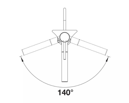 Bateria kuchenna Blanco Alta-S II czarny mat bateria z wyciąganą wylewką z dwoma rodzajami strumienia