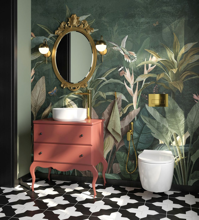 Miska WC wisząca ceramiczna Deante Silia biała miska bezkołnierzowa ułatwiająca utrzymanie czystości i higieny deska wolnoopadająca